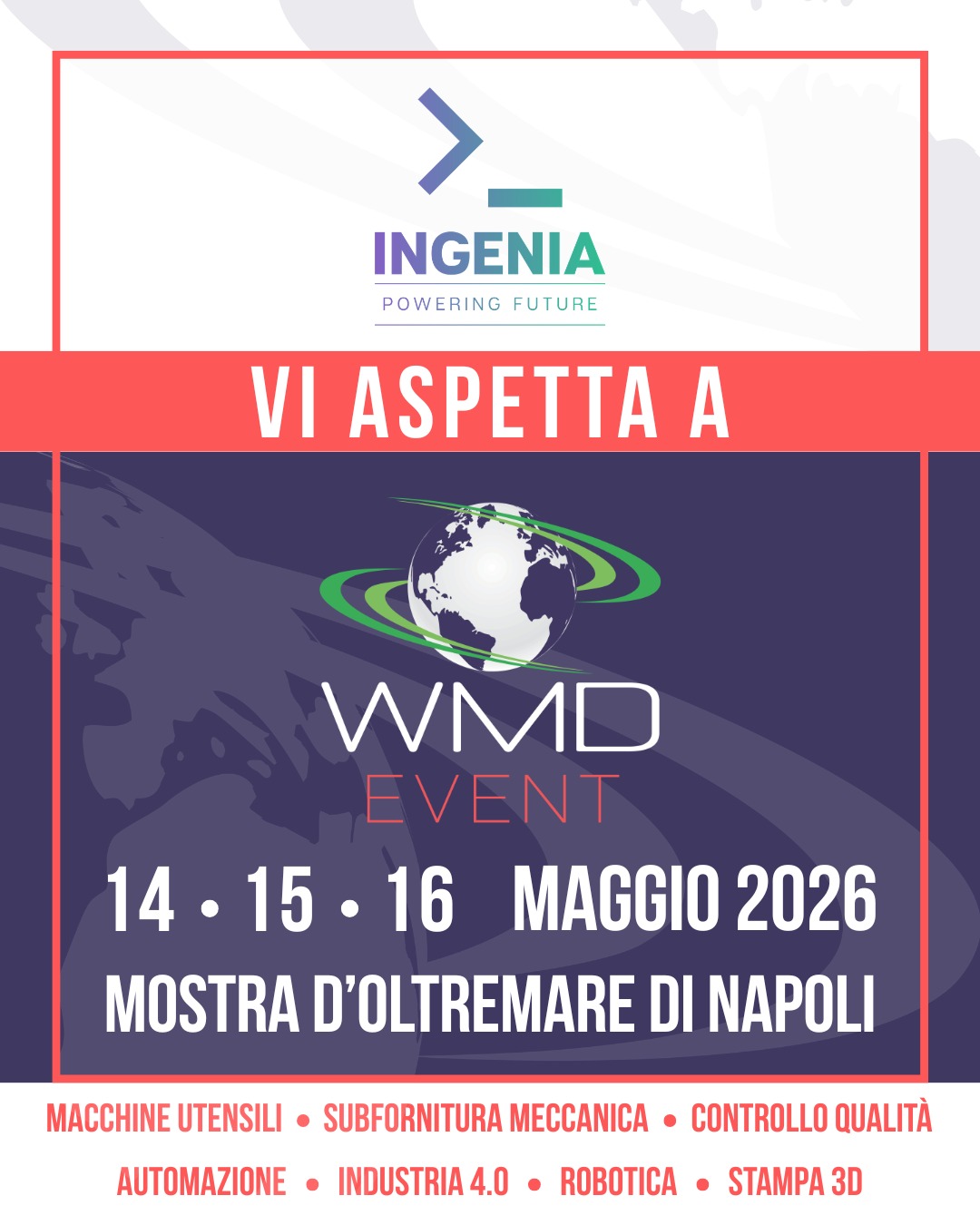 Ingenia al WMD Event 2026: robot umanoidi, AI e software industriale alla Mostra d'Oltremare di Napoli